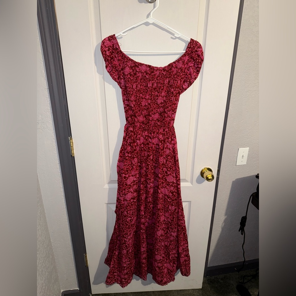Free people Elegant Pink Floral Women's Dress